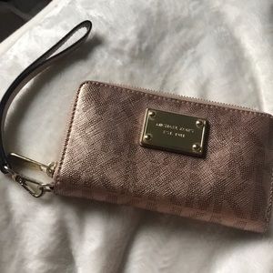 Rose Gold Michael Kors wristlet
